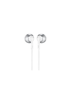 AURICOLARI T205 BIANCO CROMATO CON CAVO